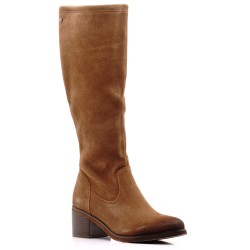 VINCEZA SKÓRZANE KOZAKI BUTY ZIMOWE DANSKIE NA OBCASIE BEŻOWE 133109 40