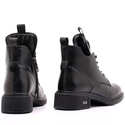 VINCEZA SKÓRZANE BOTKI BUTY DAMSKIE ZIMOWE OCIEPLANE CZARNE 133145 36